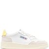 Women Autry Trainers | Autry Medalist In Suede White, Lemongrass