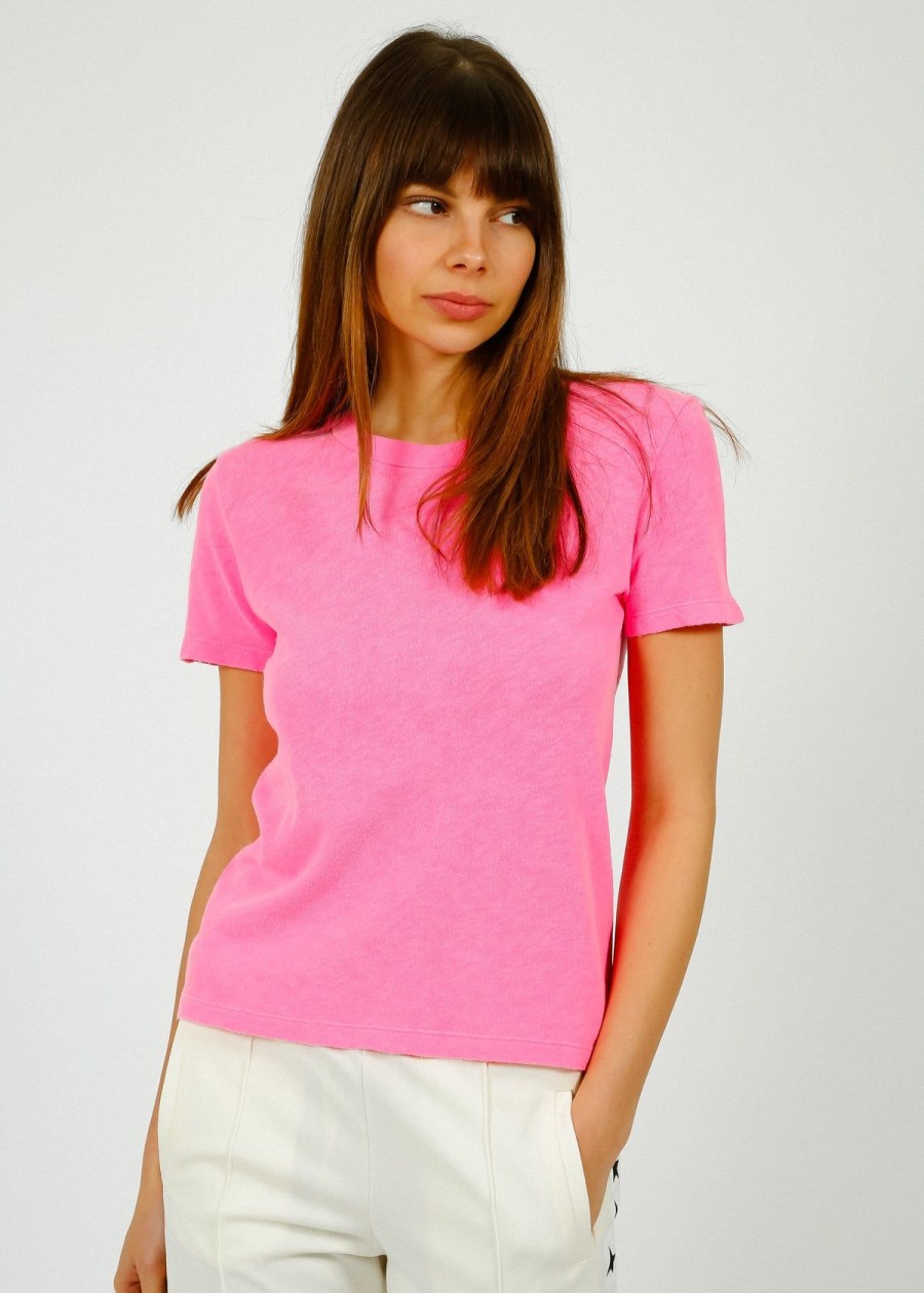 Women American Vintage Tops | Av Sonoma 28 Tee In Pink Acid