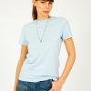 Women Selected Femme Tops | Slf Essential Ss Tee In Cashmere Blue