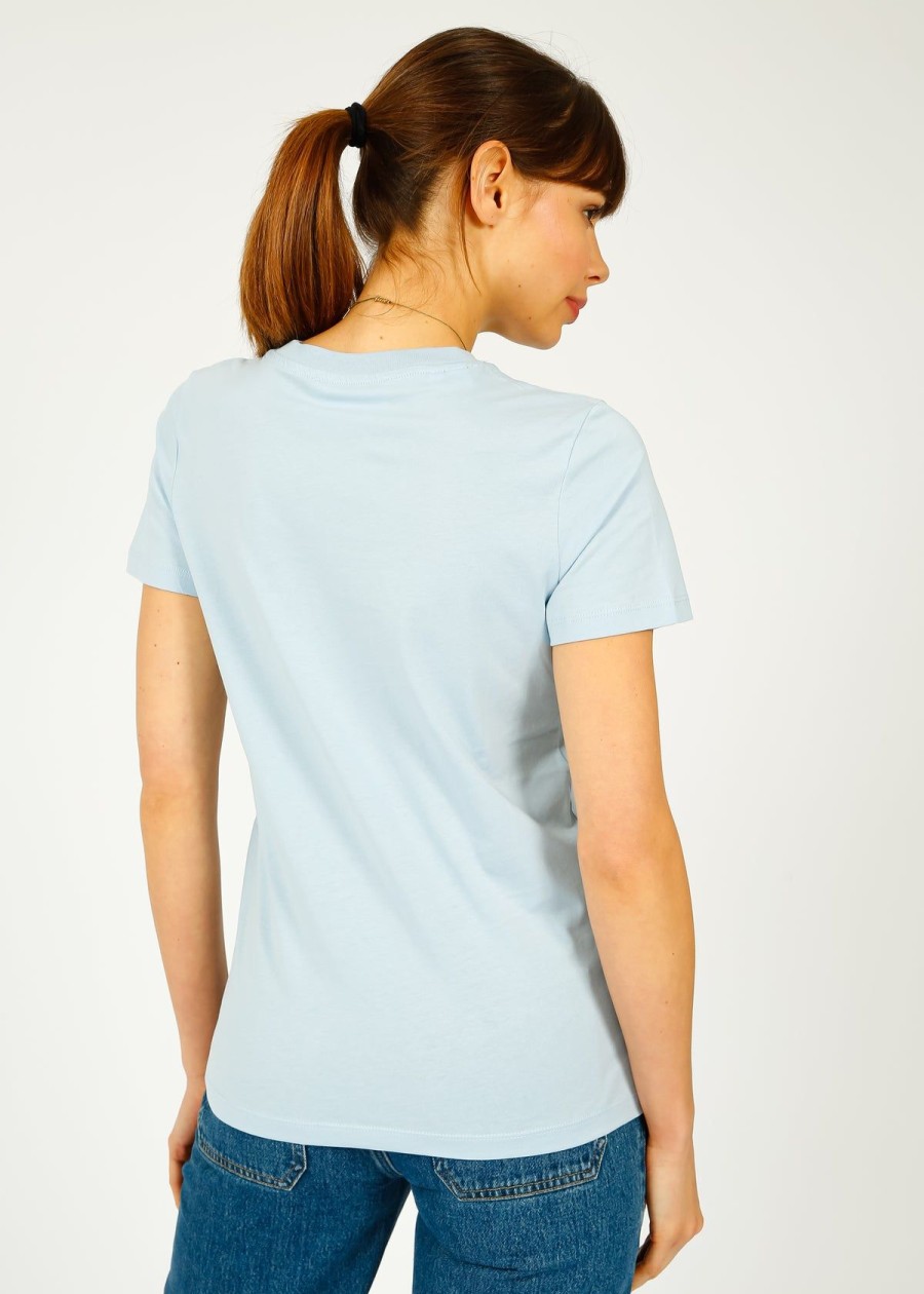 Women Selected Femme Tops | Slf Essential Ss Tee In Cashmere Blue