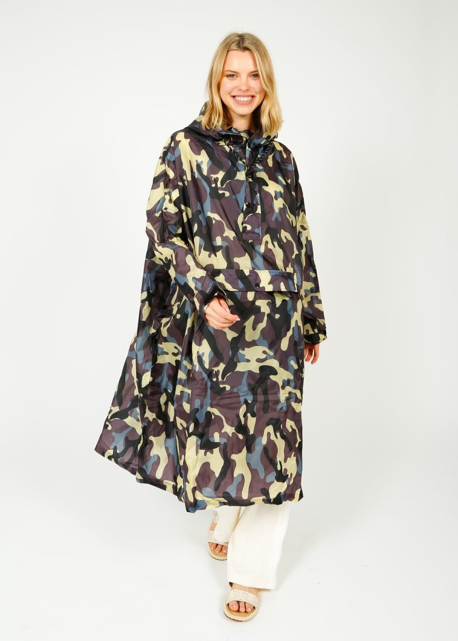 Women Rainkiss Coats | Rk Camo Waterproof Poncho