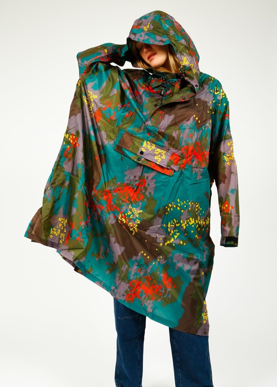 Women Rainkiss Coats | Rk Digi Forest Camo Waterproof Poncho