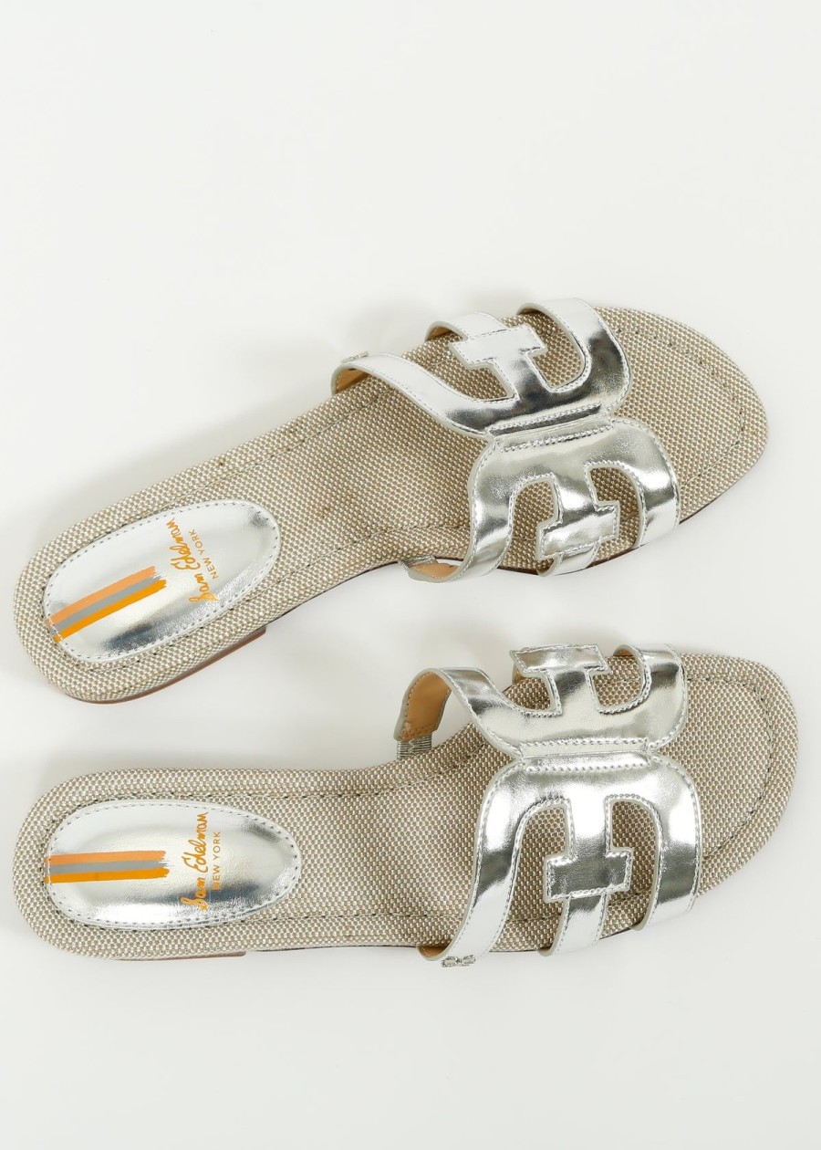 Women Sam Edelman Sandals | Se Bay In Silver