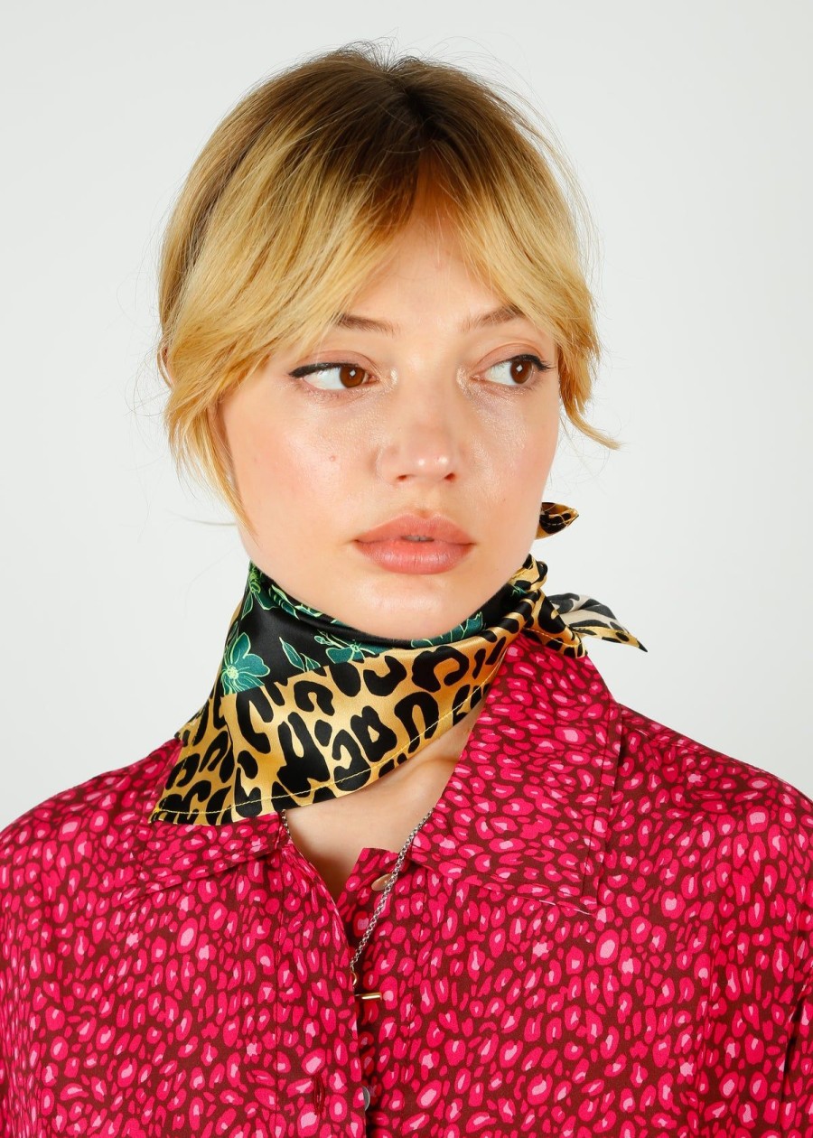 Women Primrose Park London Scarves | Ppl Pheobe Small Scarf In Sketch Floral, Leo