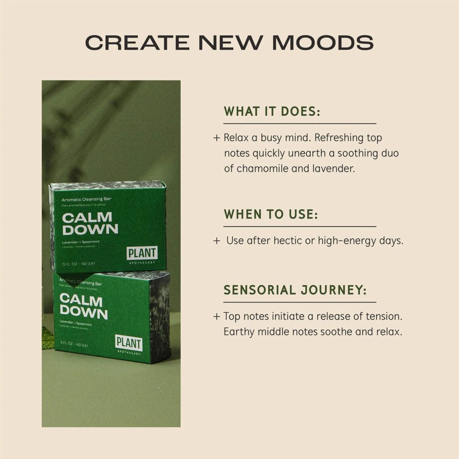 Women Plant Apothecary Beauty | Plant Calm Down Bar Soap