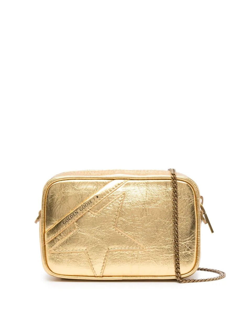 Women Golden Goose Bags | Gg Mini Star Bag In Gold