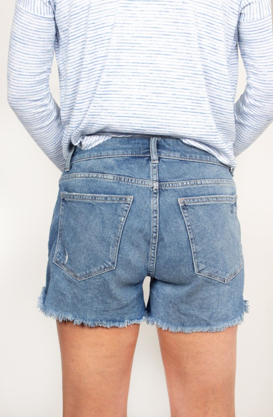 Women DL1961 Premium Denim Shorts | Dl1961 Karlie Bedford-Blue Shorts