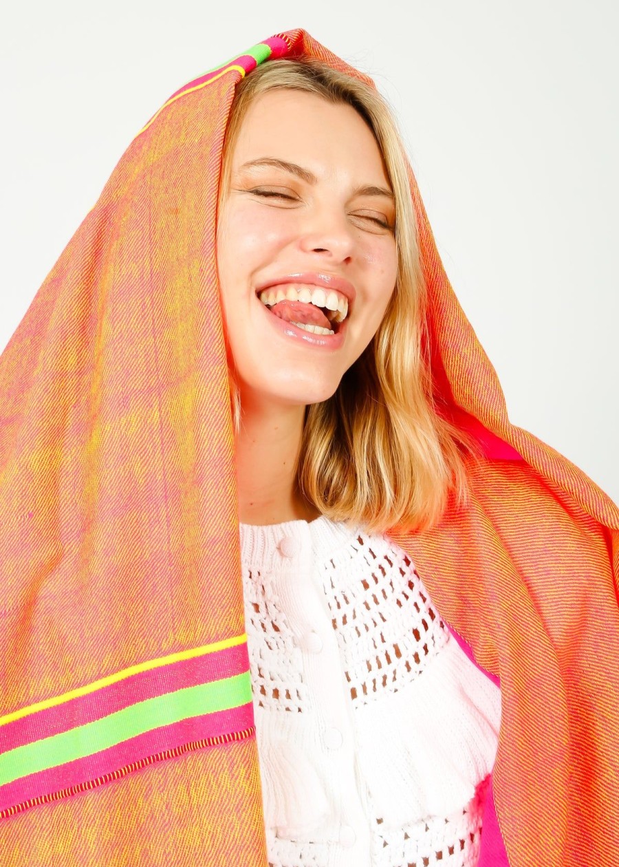 Women ANNA Scarves | Anna 055 Himalaya Scarf In Orange