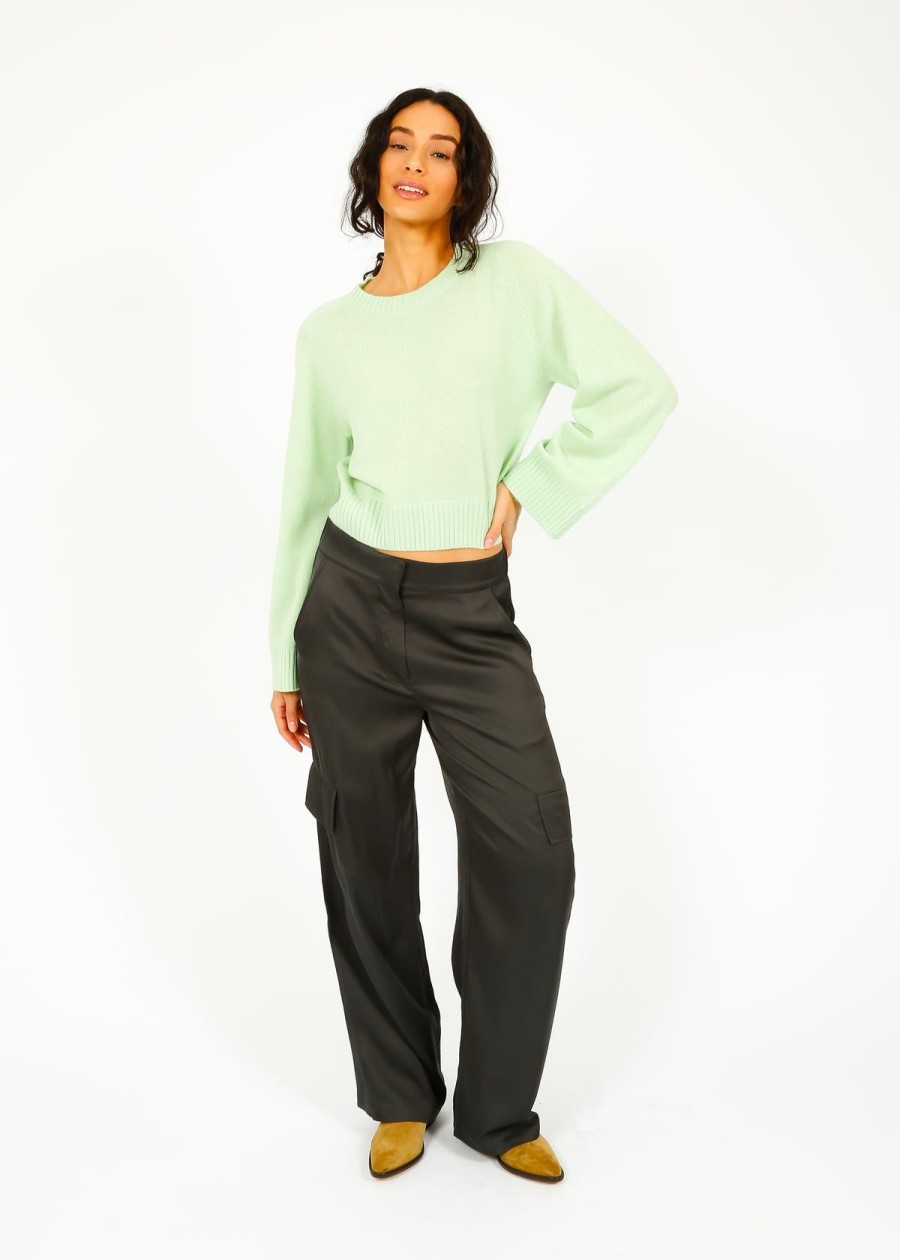 Women Crush Cashmere Knitwear | Crush Omar Crew In Minty