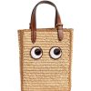 Women Anya Hindmarch Bags | Ah N/S Tote In Mini Eyes In Natural Raffia