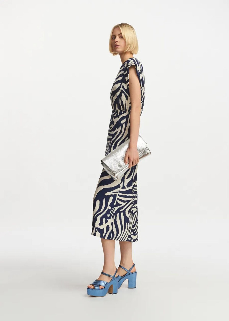 Women Essentiel Antwerp Dresses | Ea Frayola Mid Length Dress In Navy