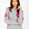 Women Jumper 1234 Knitwear | Ju All Over Hearts Sweat In Mid Grey