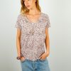 Women PARK Tops | Park Cotton V Neck In Leopard