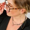 Women Zoi Jewellery | Zoi Palace Glasses Chain, Pyrite, Emerald, Snake, Stars