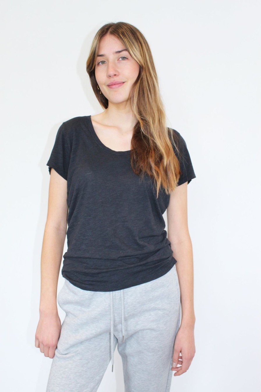 Women American Vintage Loungewear | Av Jac48 Short Sleeve Tee In Navy