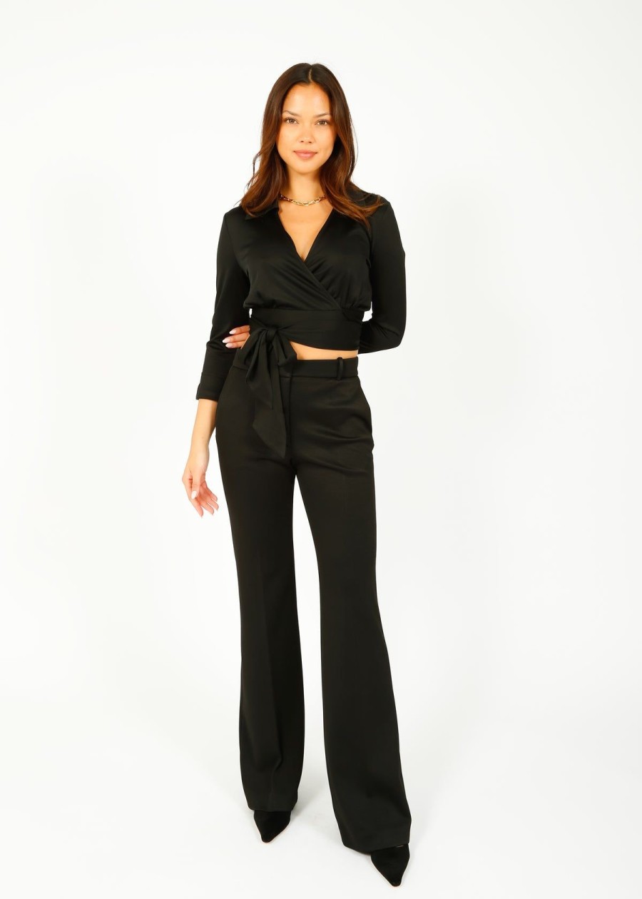 Women Joseph Trousers | Joseph Tafira Jersey Pant In Black