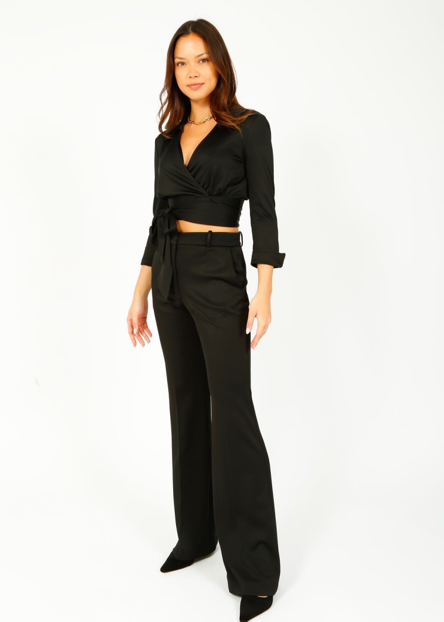 Women Joseph Trousers | Joseph Tafira Jersey Pant In Black