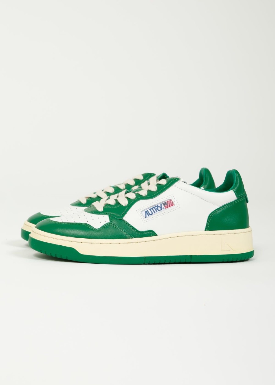 Women Autry Trainers | Autry Medalist In White, Green