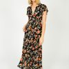 Women Rixo Dresses | Rixo Florida Dress In Waterblossom Black