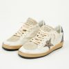 Women Golden Goose Trainers | Gg Ballstar In White, Cinder, Antracite