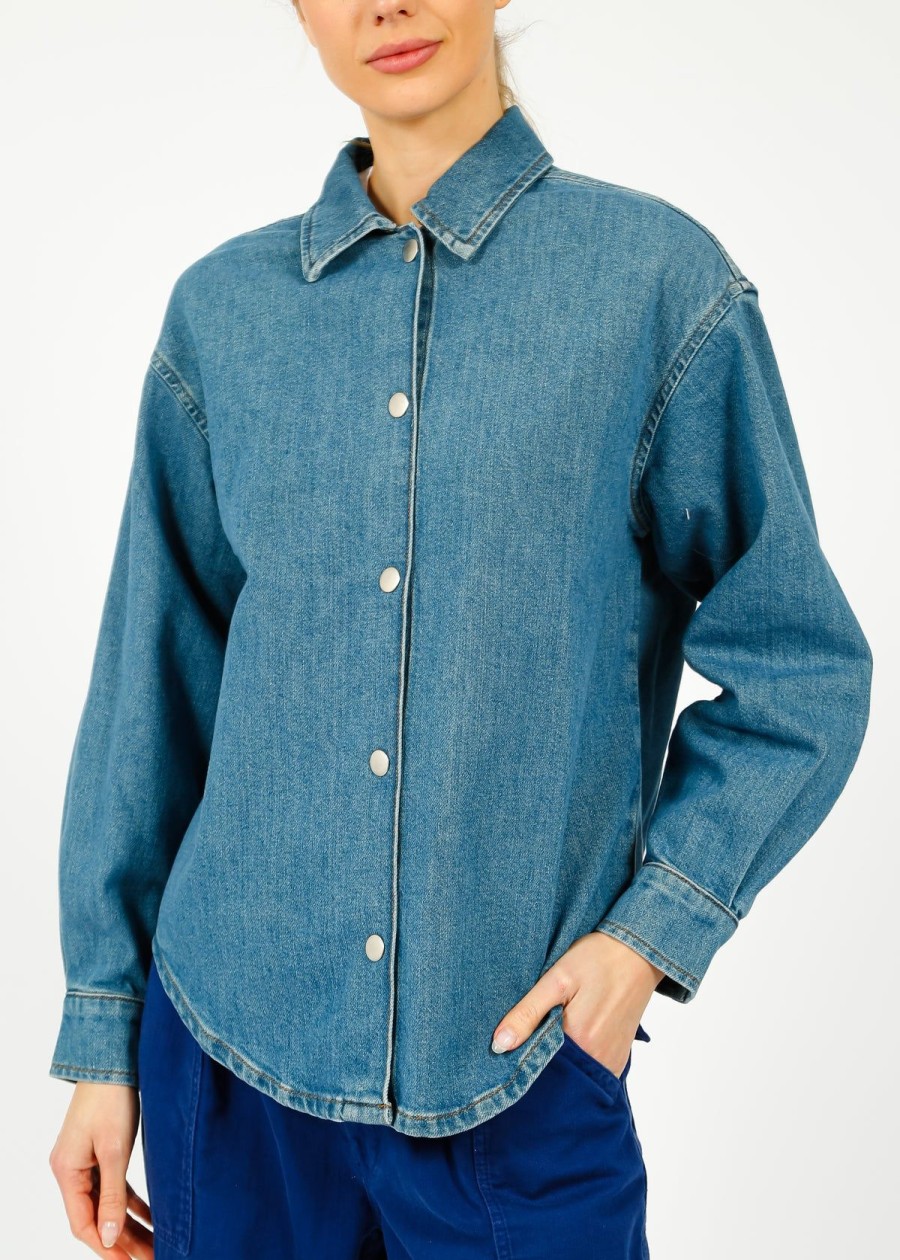 Women Selected Femme Tops | Slf Emma Denim Shirt