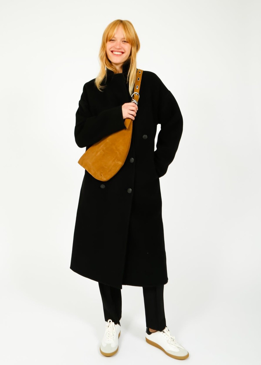 Women Rag & Bone Coats | R&B Thea Italian Wool Splittable Coat In Black