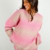 Women Rag & Bone Knitwear | R&B Holly Crew In Pink Multi