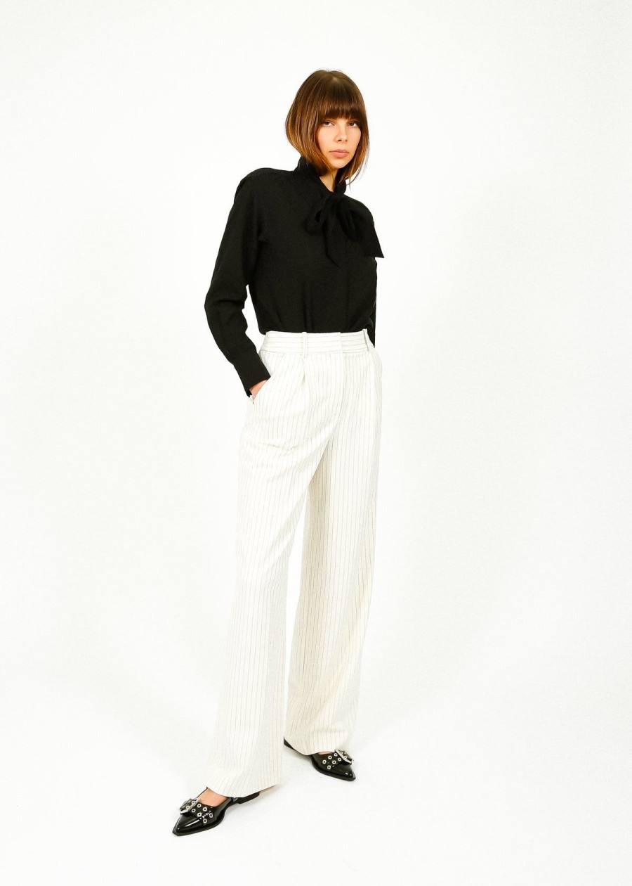 Women Veronica Beard Trousers | Vb Heyser Pant In Ecru