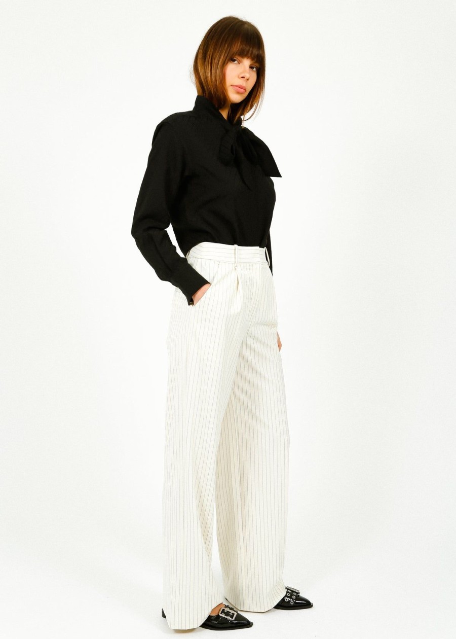 Women Veronica Beard Trousers | Vb Heyser Pant In Ecru