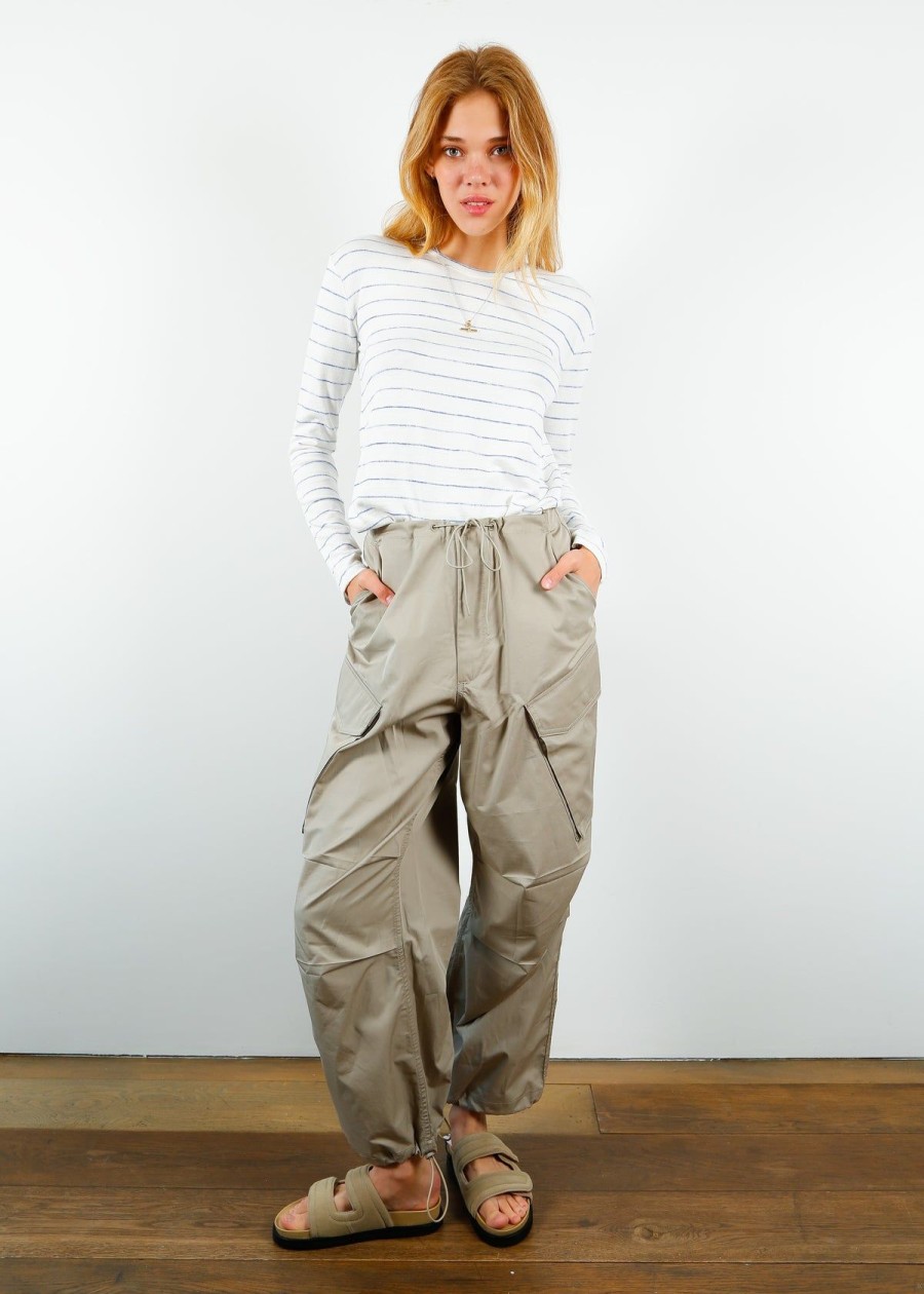 Women Agolde Trousers | Agolde Ginerva Cargo In Drab