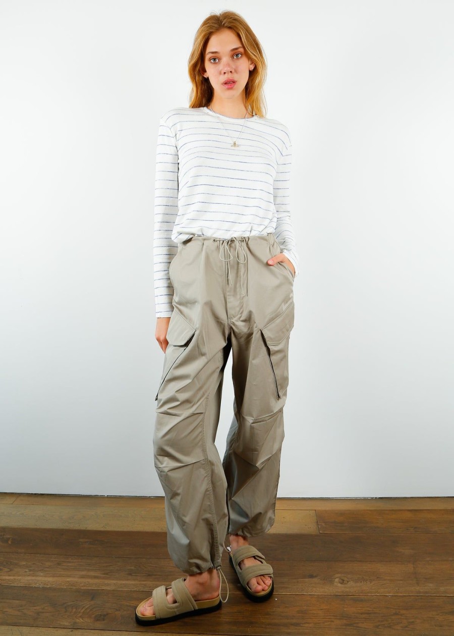 Women Agolde Trousers | Agolde Ginerva Cargo In Drab