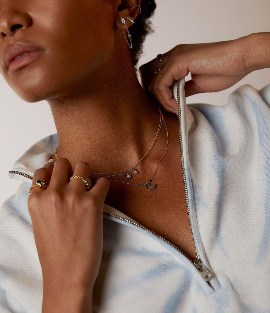 Women Roxanne First Jewellery | Rf Once In A Blue Moon Necklace In Rose Gold