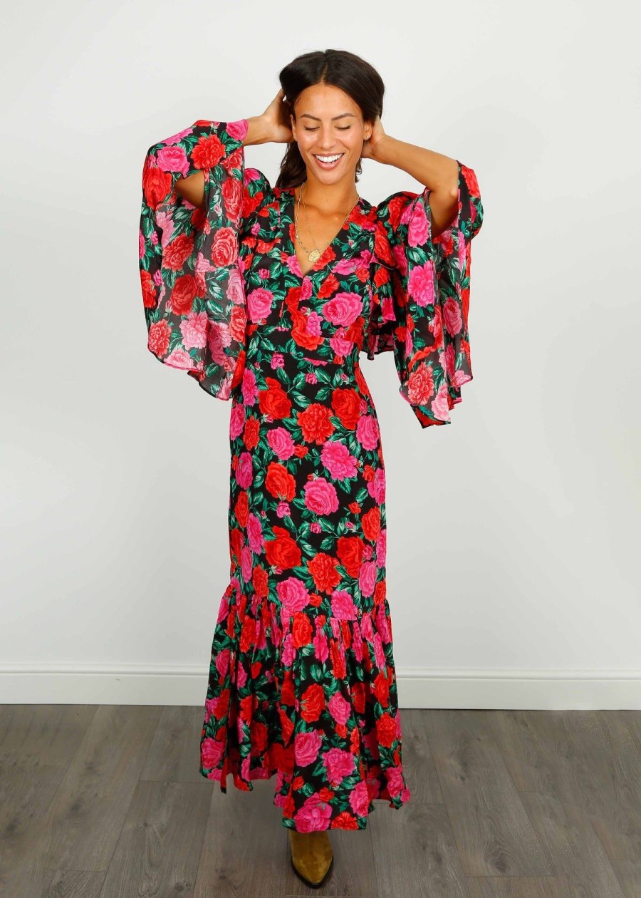 Women Queens Of Archive Dresses | Qoa Simone Dress Rose Cape