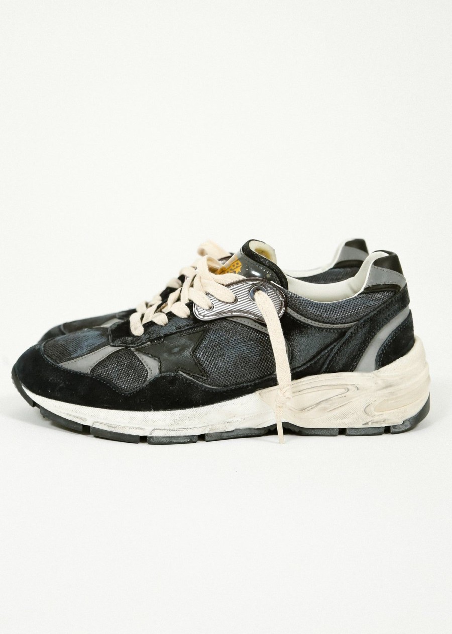 Women Golden Goose Trainers | Gg Running Dad In Dark Blue, Silver, Black