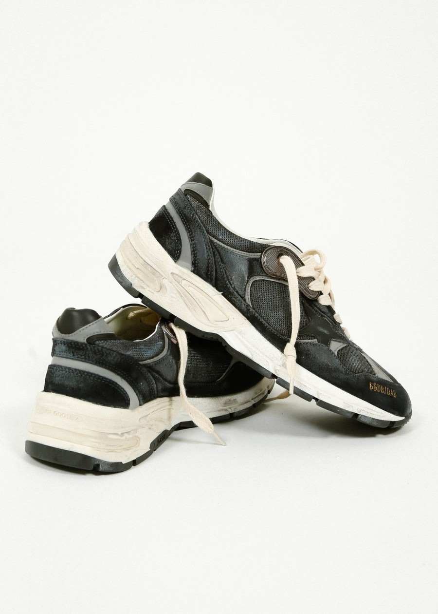 Women Golden Goose Trainers | Gg Running Dad In Dark Blue, Silver, Black