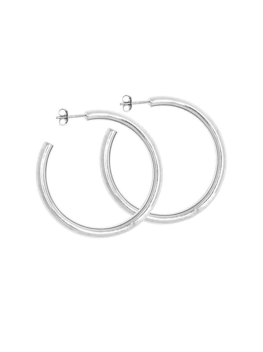 Women Tilly Sveaas Jewellery | Ts Classic 4Cm Silver Hoops