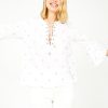 Women Primrose Park London Tops | Ppl Rio Top In Sun Emb 01 White