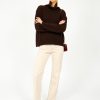 Women VK Cashmere Knitwear | Vk Laura Roll Neck Jumper In Mustang Brown