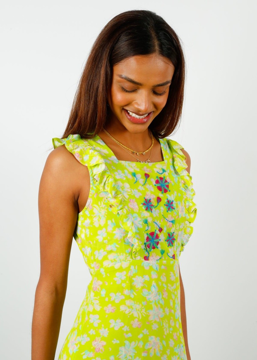 Women Feri Dresses | Feri Melanie Dress In Lime Combo