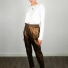 Women Oakwood Trousers | Ow Gift Leather Trousers In Metallic