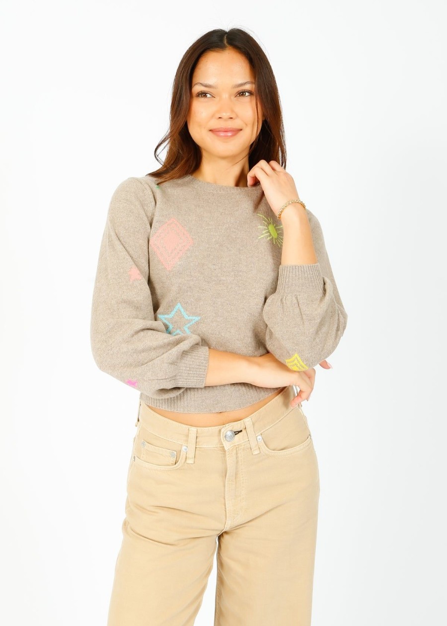 Women Jumper 1234 Knitwear | Ju Cowboy Icon Crew In Light Brown