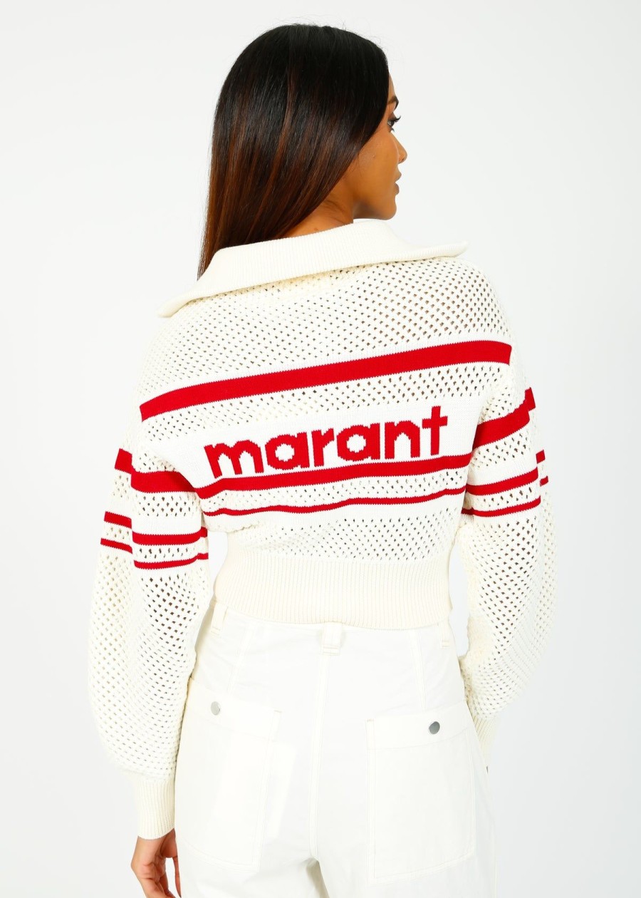 Women Marant Etoile Knitwear | Im Alec Cardi In Ecru