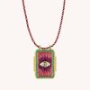 Women MYA BAY Jewellery | Mya Bay Bohemian Eye Necklace In Fuchsia