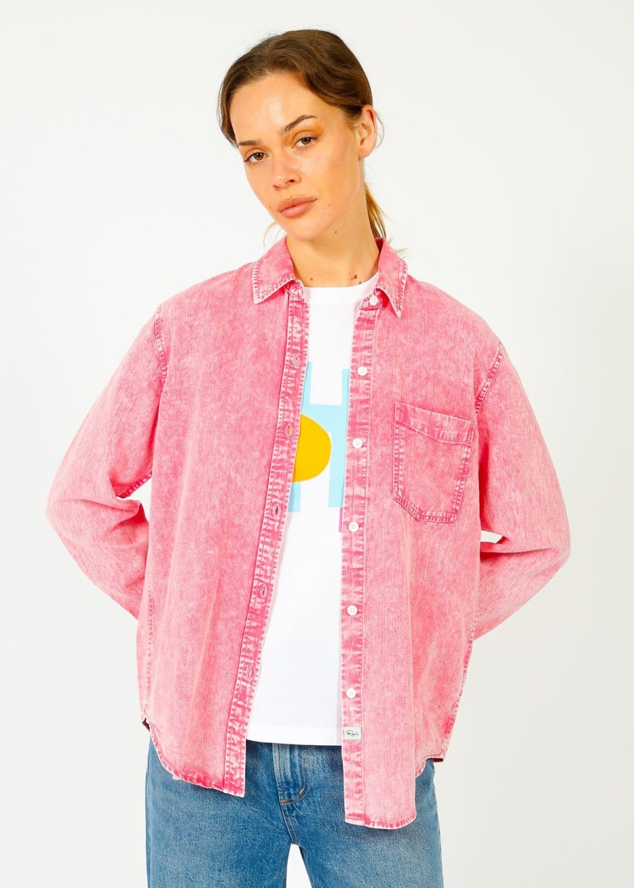 Women Rails Tops | Rails Barrett Shirt In Vivid Pink