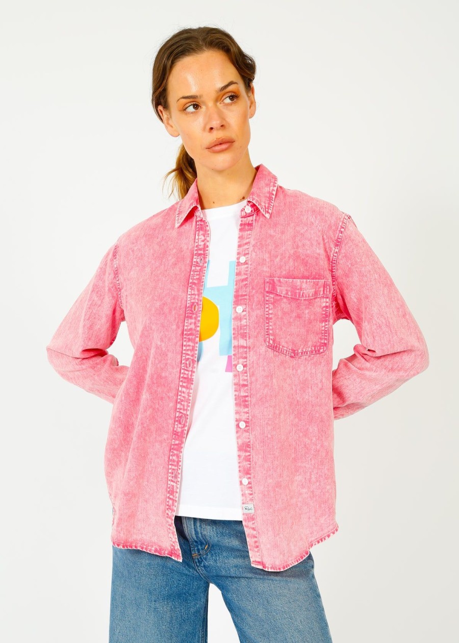 Women Rails Tops | Rails Barrett Shirt In Vivid Pink