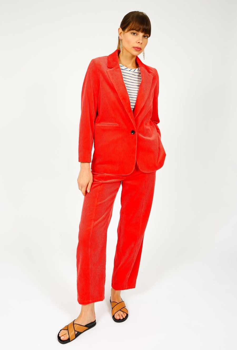 Women Bellerose Jackets | Br Veil Blazer In Corail