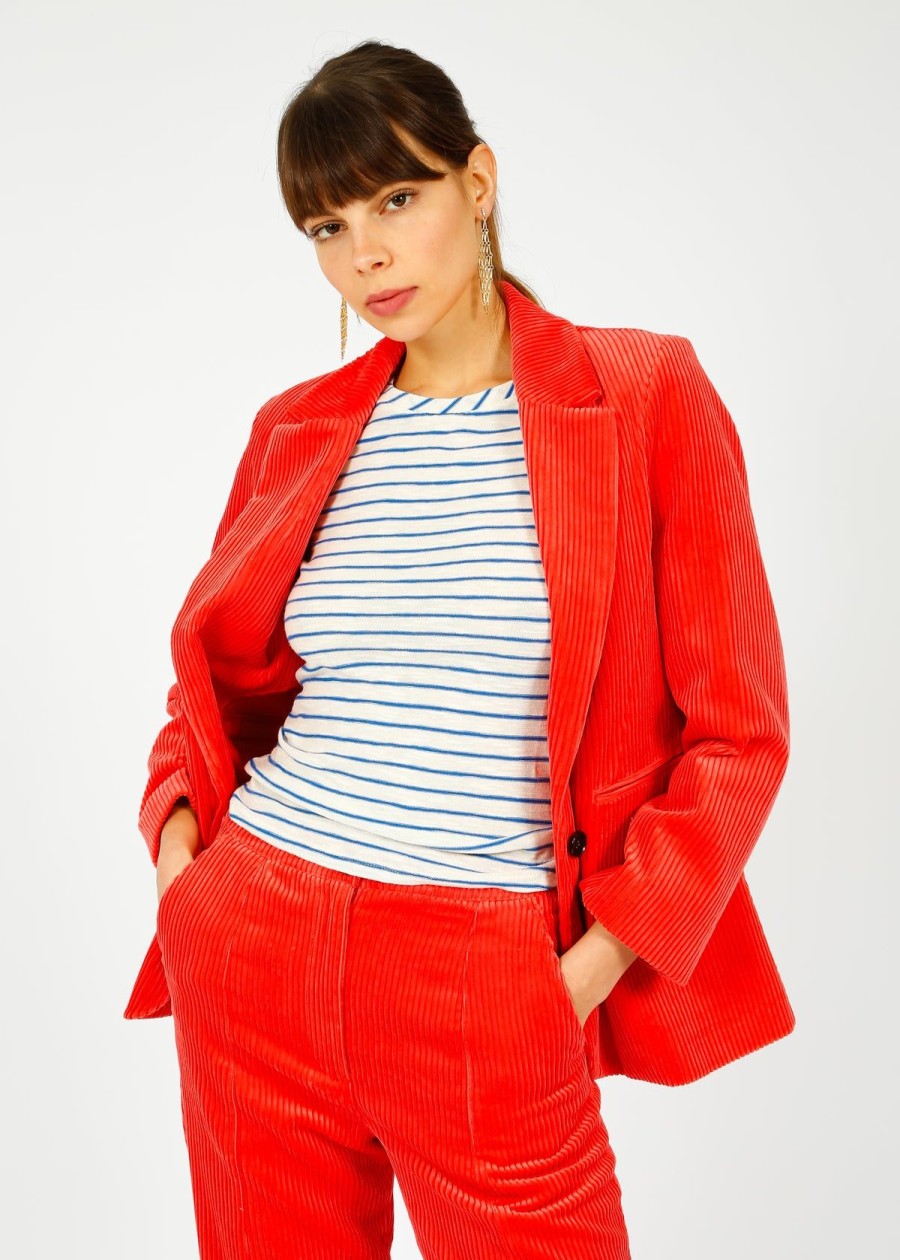 Women Bellerose Jackets | Br Veil Blazer In Corail