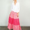 Women Primrose Park London Skirts | Ppl Erin Skirt In Poppy 02/Leo 03 Coral