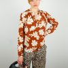 Women Primrose Park London Tops | Ppl Sandy Silk Shirt In Sketch Floral 06