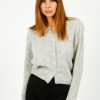 Women American Vintage Knitwear | Av Vitow Cardi In Grey